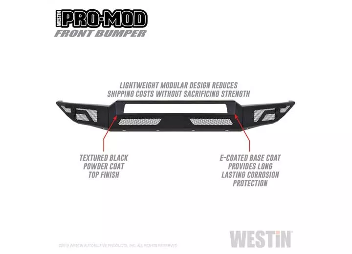 Westin Automotive 17-22 f250/f350 super duty textured black pro-mod front bumper