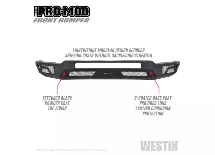 Westin Automotive 11-16 f250/f350/f450/12-15 f550 super duty pro-mod front bumper textured black