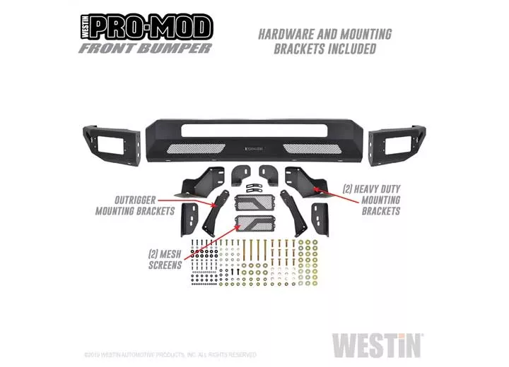 Westin Automotive 11-16 f250/f350/f450/12-15 f550 super duty pro-mod front bumper textured black