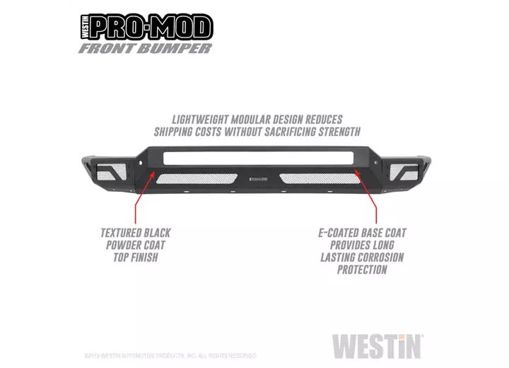 Westin Automotive 20-23 silverado 2500/3500 hd textured black pro-mod front bumper