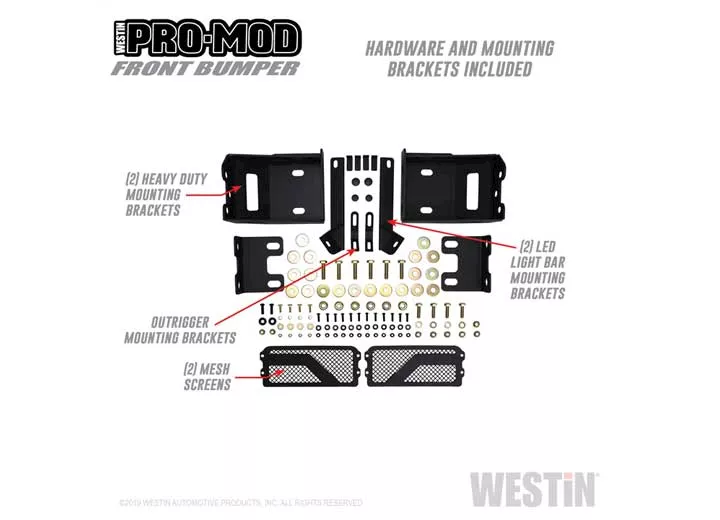 Westin Automotive 20-23 silverado 2500/3500 hd textured black pro-mod front bumper