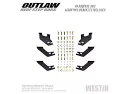 Westin Automotive 05-23 tacoma double cab textured black outlaw nerf step bars