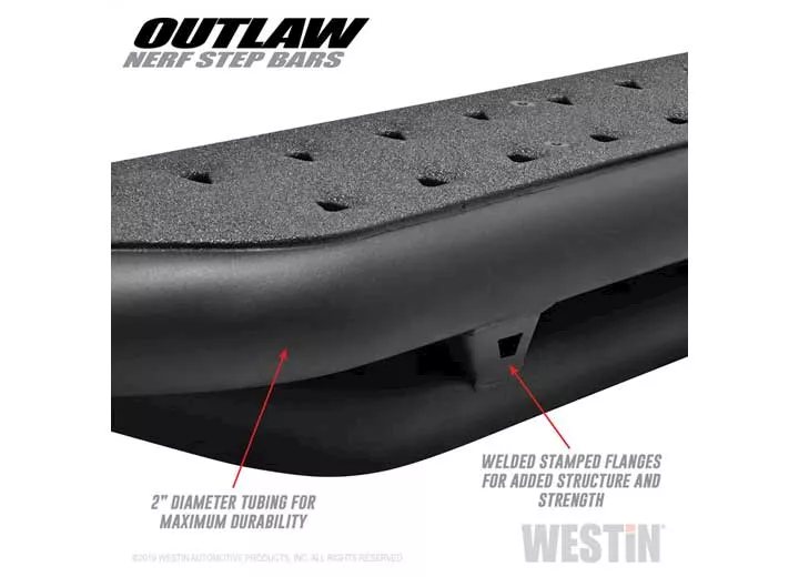 Westin Automotive 09-18 ram 1500/10-23 2500/3500 crew cab outlaw nerf step bumpers textured black