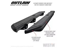 Westin Automotive 15-23 f150/17-23 f250/f350 super duty super crew textured black outlaw nerf step bars