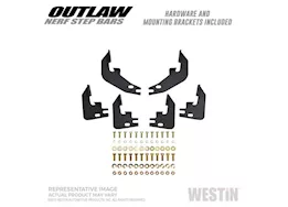 Westin Automotive 15-23 f150/17-23 f250/f350 super duty super crew textured black outlaw nerf step bars