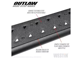 Westin Automotive 15-23 f150/17-23 f250/f350 super duty super crew textured black outlaw nerf step bars