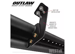 Westin Automotive 15-23 f150/17-23 f250/f350 super duty super crew textured black outlaw nerf step bars