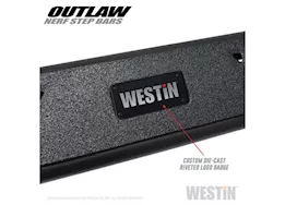 Westin Automotive 15-23 f150/17-23 f250/f350 super duty super crew textured black outlaw nerf step bars