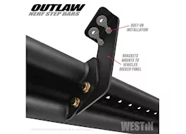 Westin Automotive 19-23 ram 1500 crew cab(excl. 19-23 ram 1500 classic)textured black outlaw nerf step bars