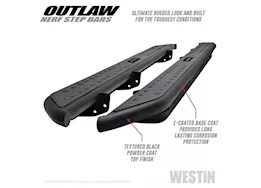 Westin Automotive 19-c silverado/sierra 1500/20-c silv/sierra 2500/3500 crew cab textured black outlaw nerf step bars