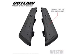 Westin Automotive 19-c silverado/sierra 1500/20-c silv/sierra 2500/3500 crew cab textured black outlaw nerf step bars