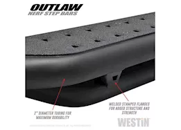 Westin Automotive 19-c silverado/sierra 1500/20-c silv/sierra 2500/3500 crew cab textured black outlaw nerf step bars