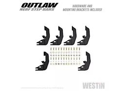 Westin Automotive 19-c silverado/sierra 1500/20-c silv/sierra 2500/3500 crew cab textured black outlaw nerf step bars