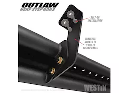 Westin Automotive 19-c silverado/sierra 1500/20-c silv/sierra 2500/3500 crew cab textured black outlaw nerf step bars