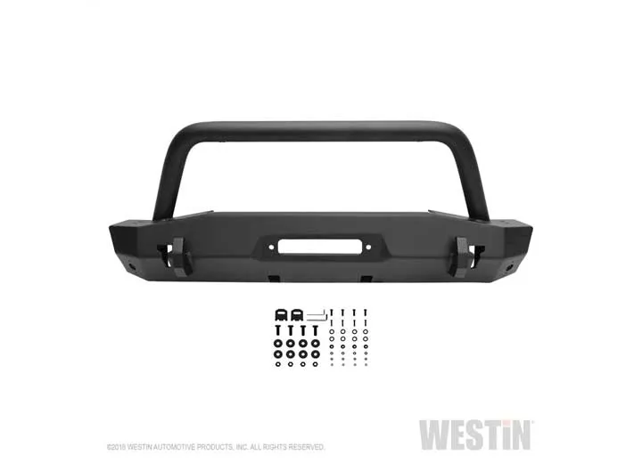 Westin Automotive 18-c wrangler jl(excl 2018 jk)/20-c gladiator wj2 stubby front bumper w/bull bar