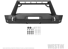 Westin Automotive 18-c wrangler jl(excl 2018 jk)/20-c gladiator wj2 stubby front bumper w/led light bar mount