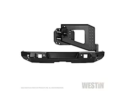 Westin Automotive 18-c wrangler jl wj2 rear bumper w/tire carrier w/sensors textured black