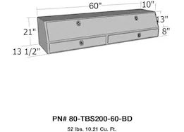 Westin Automotive Brute contractor topsider tool box 60in w/ drawers & doors aluminum