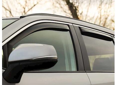 WeatherTech 08-20 GRAND CARAVAN/09-13 VW ROUTAN FRONT & REAR SIDE WINDOW DEFLECTORS DARK TIN