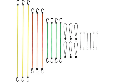 Winston Products - SmartStraps/CargoSmart/TowSmart 20PC STANDARD BUNGEE VALUE PACK ASSORTMENT