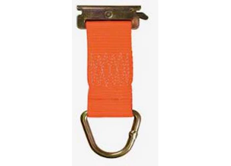 Winston Products - SmartStraps/CargoSmart/TowSmart 2X6IN 2000LB ROPE RING WITH X-TRACK/E-TRACK TIE DOWN STRAP-ORANGE
