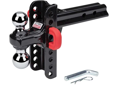 Winston Products - SmartStraps/CargoSmart/TowSmart 14000LB X-MOUNT DUAL BALL MOUNT-5 1/2IN DROP-RED U- PIN