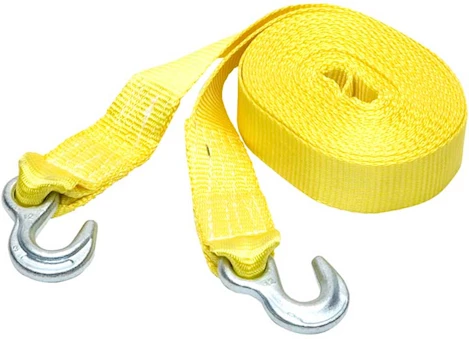 Winston Products - SmartStraps/CargoSmart/TowSmart 30FT 9000LB TOW STRAP WITH HOOKS 1 PK YELLOW