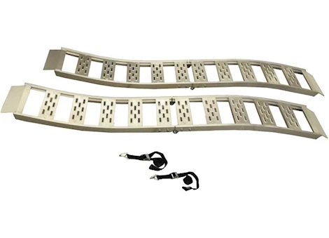 Winston Products - SmartStraps/CargoSmart/TowSmart 12IN W X 90IN L ALUMINUM FOLDING S-CURVE RAMP W/TREADS, 1500LB CAPACITY 2 PK