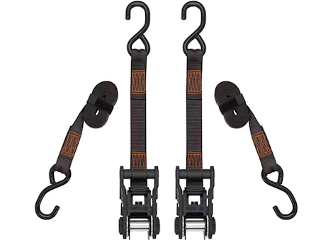 Winston Products - SmartStraps/CargoSmart/TowSmart 10ft 3000lb tactical ratchet tie down 2 pk orange Main Image