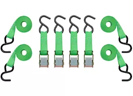 Winston Products - SmartStraps/CargoSmart/TowSmart 10ft 900lb cambuckle tie down 4 pk green