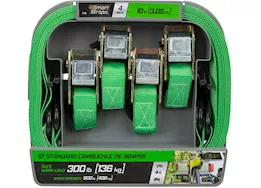 Winston Products - SmartStraps/CargoSmart/TowSmart 10ft 900lb cambuckle tie down 4 pk green