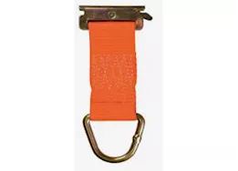 Winston Products - SmartStraps/CargoSmart/TowSmart 2x6in 2000lb rope ring with x-track/e-track tie down strap-orange