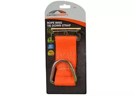 Winston Products - SmartStraps/CargoSmart/TowSmart 2x6in 2000lb rope ring with x-track/e-track tie down strap-orange