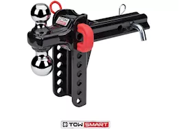 Winston Products - SmartStraps/CargoSmart/TowSmart 14000lb x-mount dual ball mount-5 1/2in drop-red u- pin
