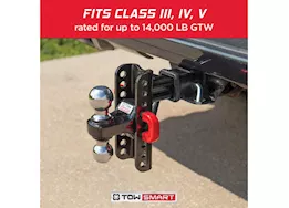 Winston Products - SmartStraps/CargoSmart/TowSmart 14000lb x-mount dual ball mount-5 1/2in drop-red u- pin