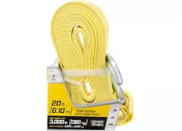 Winston Products - SmartStraps/CargoSmart/TowSmart 20ft 9000lb tow strap with hooks 1 pk yellow