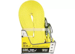 Winston Products - SmartStraps/CargoSmart/TowSmart 30ft 9000lb tow strap with hooks 1 pk yellow
