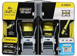 Winston Products - SmartStraps/CargoSmart/TowSmart 14ft 5000lb ratchetx ratchet tie down 2 pk yellow