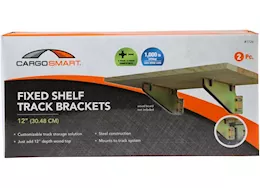 Winston Products - SmartStraps/CargoSmart/TowSmart Fixed shelf track brackets, 12in - 2 pk