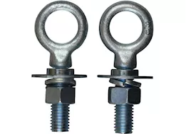 Winston Products - SmartStraps/CargoSmart/TowSmart Light duty forged bed bolts, 7/8in eyelet hole, 1,400lb 2 pk