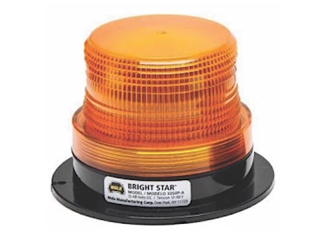 Wolo Manufacturing Corp. Bright star-amber lens-permanent mount commerical strobe warning light.12-110v dc Main Image
