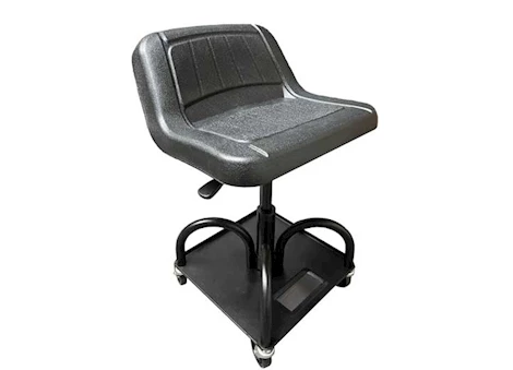 Whiteside ADJUSTABLE PROFESSIONAL SHOP SEAT, BLACK PVC