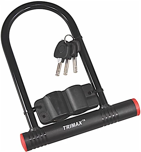 Trimax Locks Max-security bicycle/atb u shackle lock 4 1/8in x 11in w/ 14mm shackle Main Image