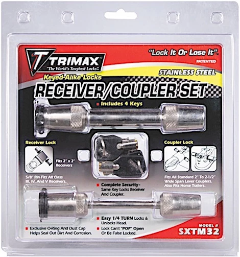Trimax Locks Trimax 100% stainless steel sxt3-5/8in rec. & sxtc2 - 2-1/2in span coupler Main Image