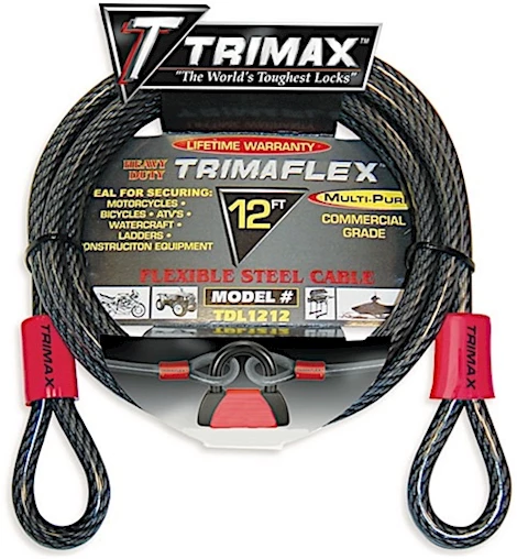 Trimax Locks Trimax trimaflex  dual loop multi-use cable 12 Main Image