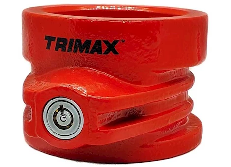 Trimax Locks Trimax tfw80hd heavy duty solid steel 5th wheel king pin trailer lock powder coated red Main Image