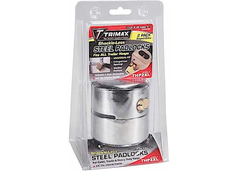 Trimax Locks "HOCKY PUCK" INTERNAL SHACKLE TRAILER DOOR LOCK - RE-KEYABLE EXPANDED OPENING(USE W/THSP2C) 2 PACK