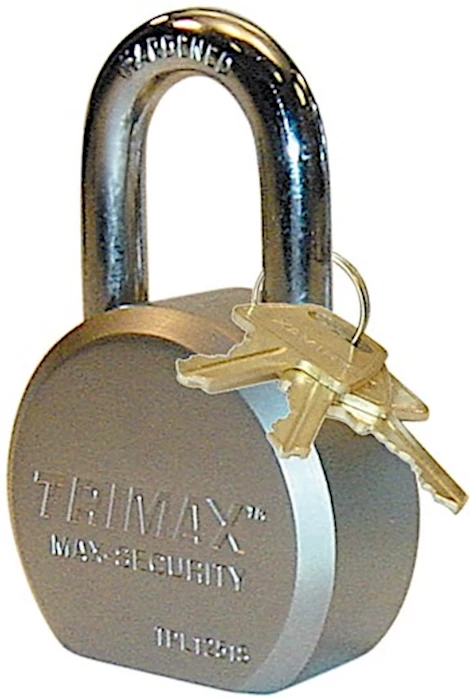 Trimax Locks Hardened 64mm solid steel padlock - 1-25 "x 11mm d Main Image