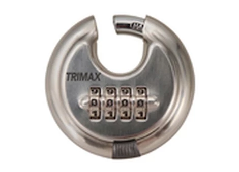Trimax Locks Trimax stainless steel 70mm round disc padlock with combination-resettable lock Main Image