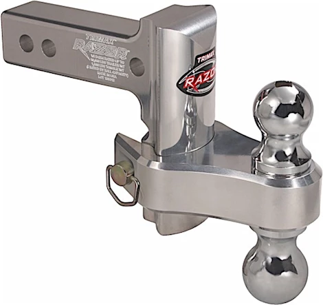 Trimax Locks 4in pin & clip aluminum drop hitch-dual ball included Main Image
